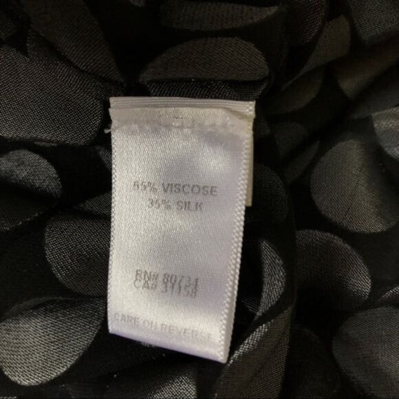 BCBGMaxAzria Gray & Blue Polka Dot Top Size M Silk blend - Picture 8 of 10